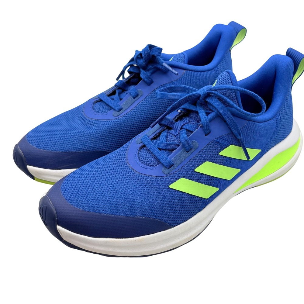 Adidas‎ FortaRun Sneakers Mens Size 5 Blue Neon Green Excellent Running Shoes